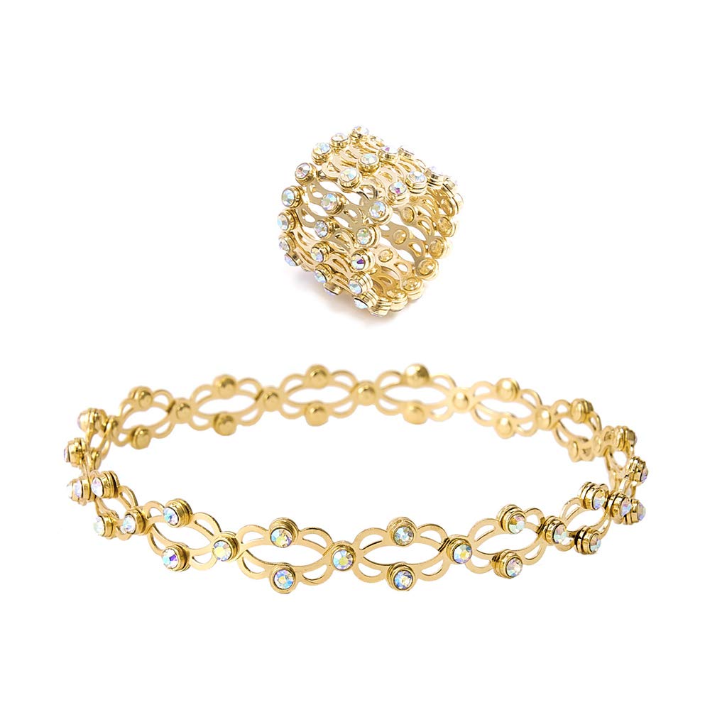 Dualea - Pulsera y anillo 2 en 1